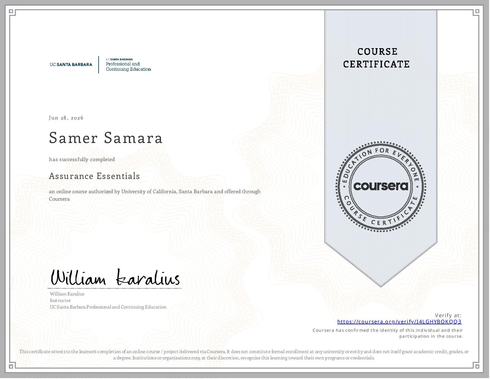 Certificate 1