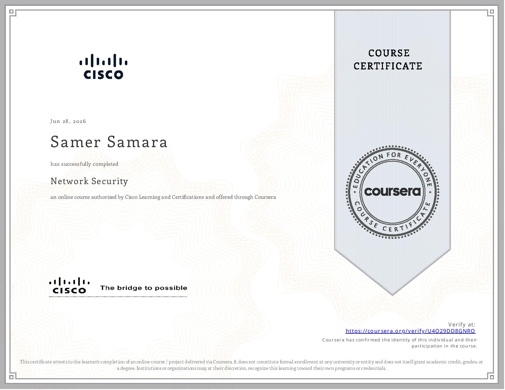 Certificate 2